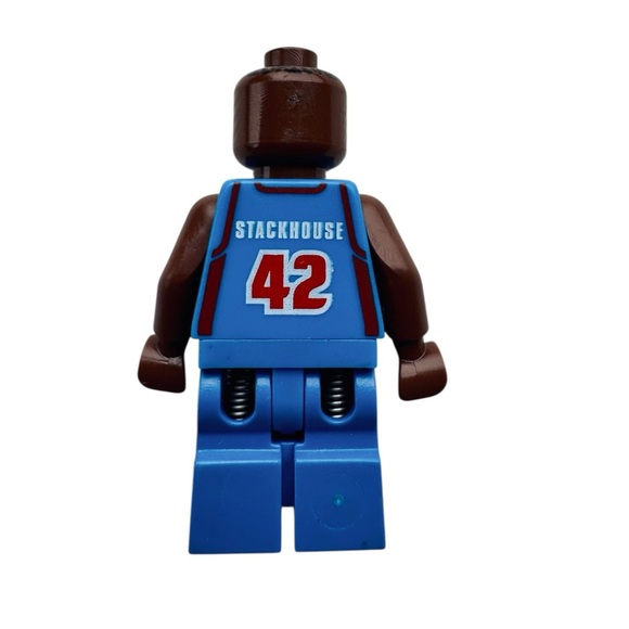 LEGO Sports Minifigure NBA Jerry Stackhouse #42 Detroit Pistons - Picture 2 of 4